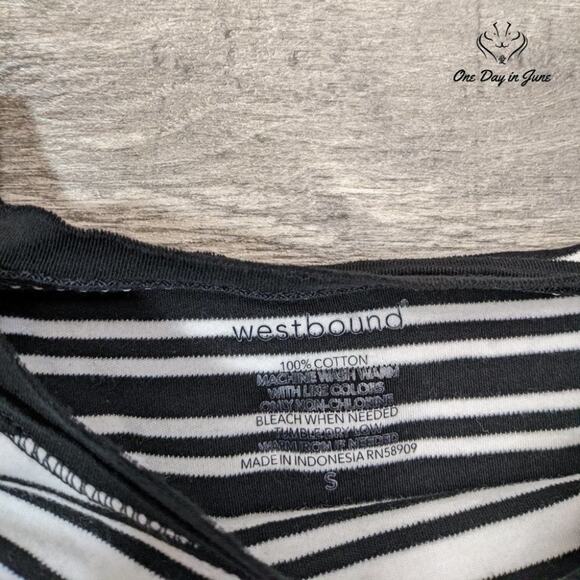 Westbound Striped Long Sleeve Top Size S - Picture 2 of 5